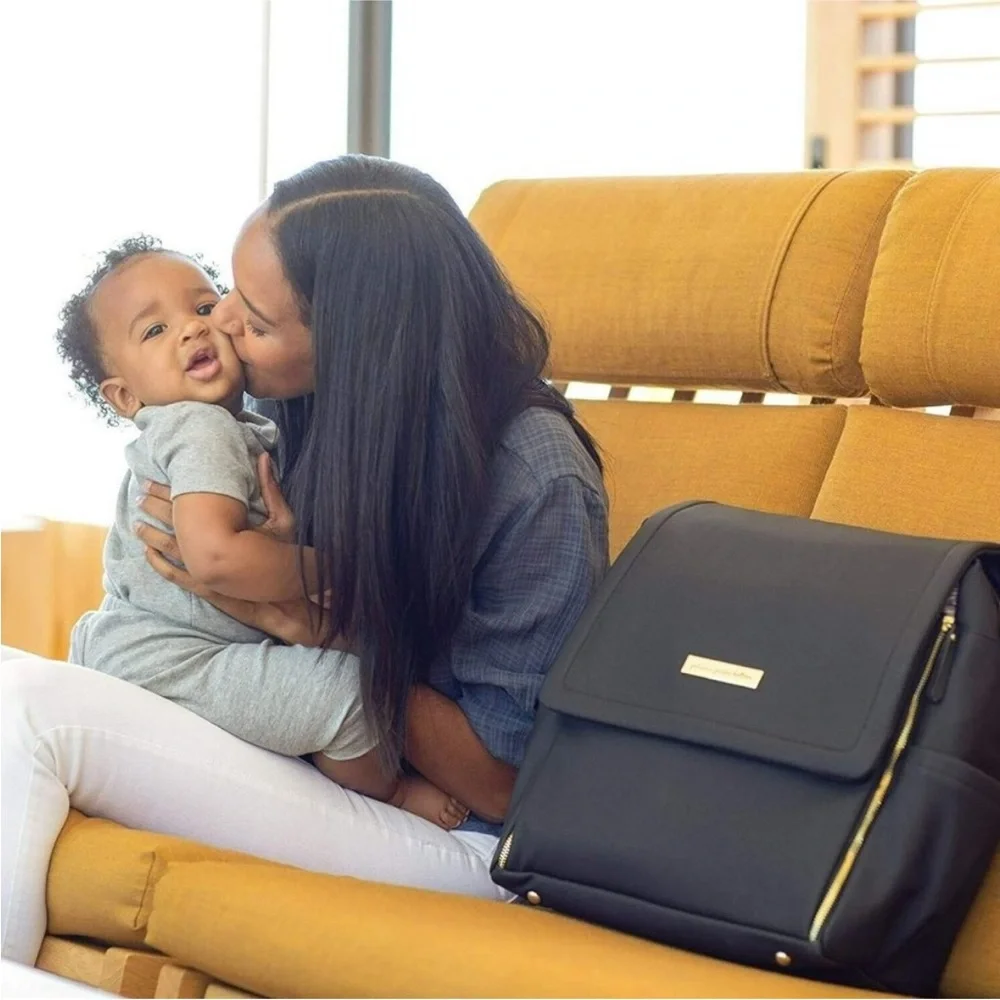 Petunia Pickle Bottom Black Boxy Backpack Diaper Bag